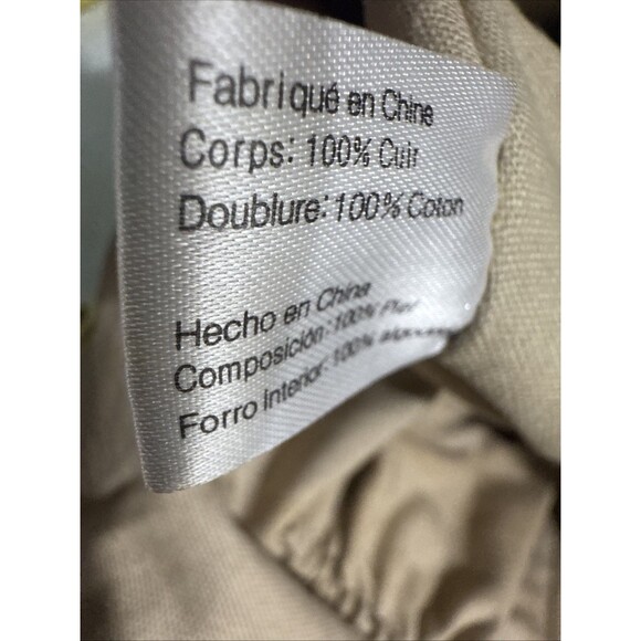 Elliott Lucca Leather Purse Yellow Hand Painted w/ Wood Gold Accents Soft EUC - Picture 16 of 16